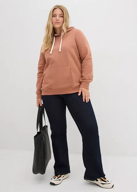 Mikina s kapucí, z čisté organické bavlny, bonprix