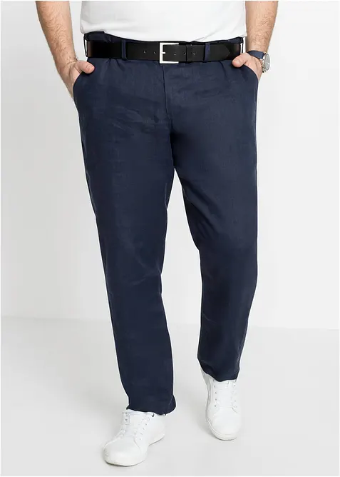 Chino kalhoty Regular Fit, Straight, z čistého lnu, bonprix