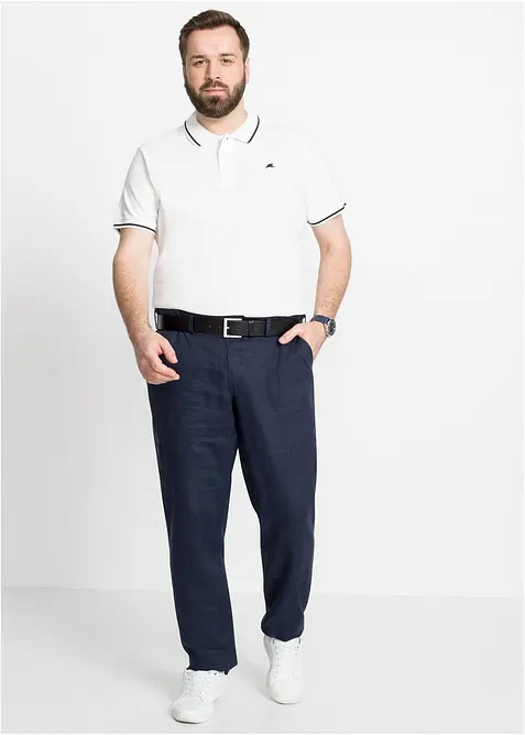 Chino kalhoty Regular Fit, Straight, z čistého lnu, bonprix