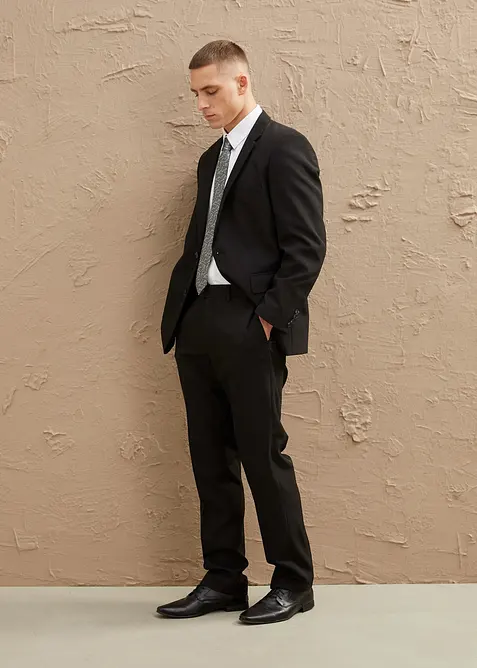 Oblek s košilí a kravatou (4dílná souprava), Regular Fit, bonprix