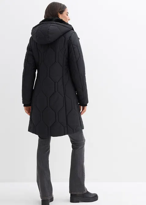 Krátký kabát s diamantovým prošíváním a postranními zipy, bonprix