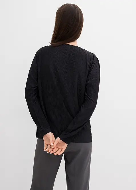 Tričko s dlouhým rukávem a strukturovaným efektem, bonprix