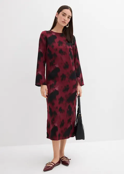 Saténové midi šaty, bonprix