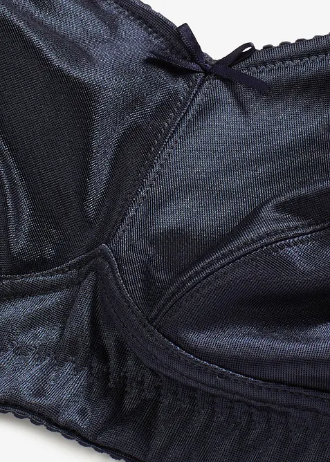 Odlehčuj&iacute;c&iacute; podprsenka bez kostic, s vyztužen&yacute;mi ram&iacute;nky a leskl&yacute;m materi&aacute;lem, bonprix