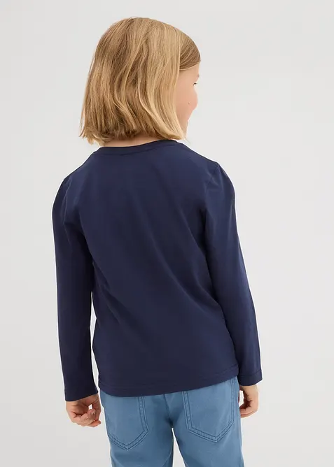 Tričko s dlouhým rukávem, s organickou bavlnou (3 ks v balení), bonprix