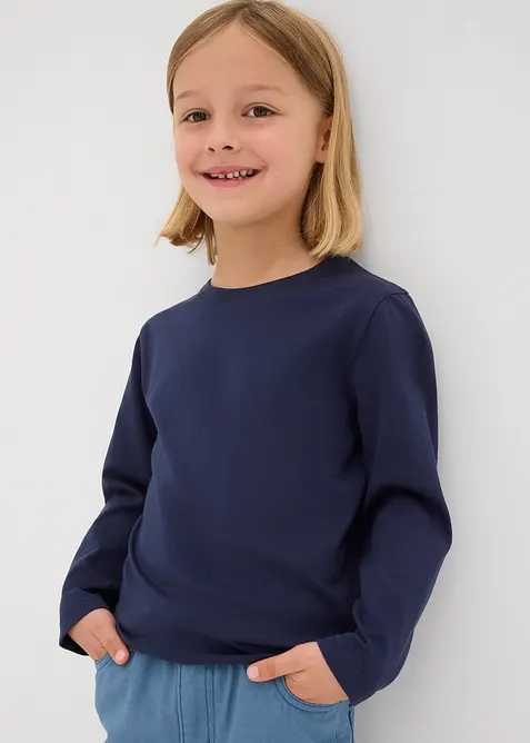 Tričko s dlouhým rukávem, s organickou bavlnou (3 ks v balení), bonprix