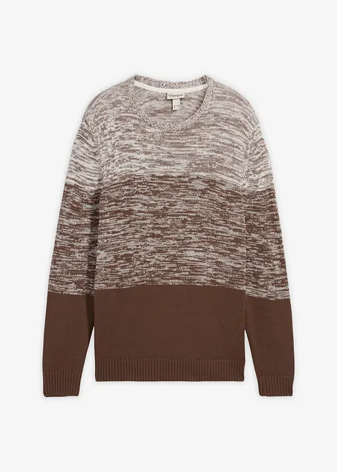 Svetr z jemné pleteniny z měkké bavlněné směsi, s pohodlným střihem, bonprix