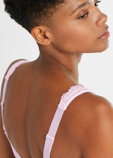 Odlehčující podprsenka bez kostic, s polstrovanými ramínky, bonprix