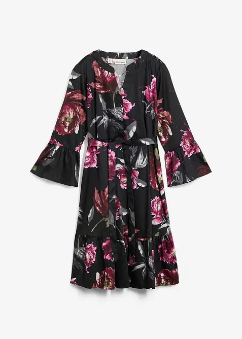 Těhotenské a kojicí košilové šaty ze saténu z čisté organické bavlny, bonprix