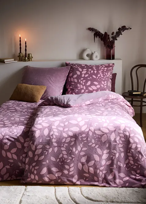 Oboustranné povlečení Cashmere Touch s květinovým designem, bonprix