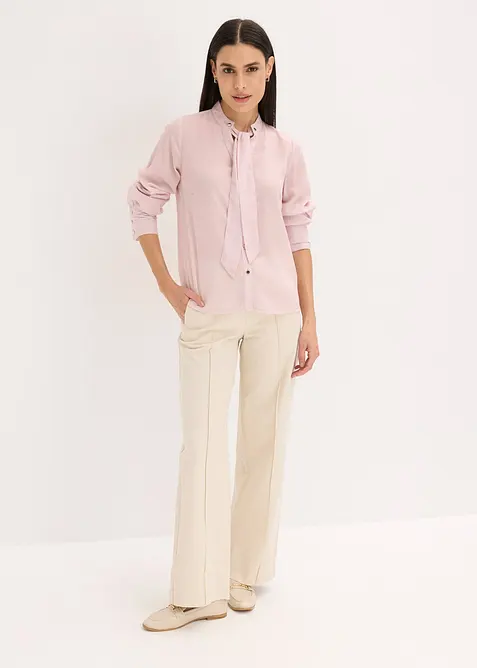 Šifónová halenka s odnímatelnou vázačkou, bonprix