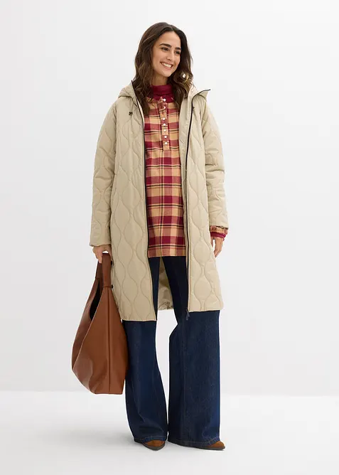 Těhotenský a nosicí prošívaný kabát 3 v 1, bonprix