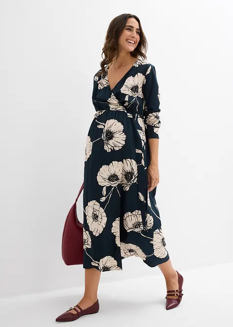 Zavinovací maxi šaty na těhotenství i po něm, bonprix