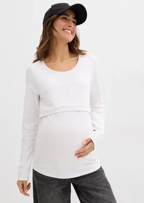 Těhotenské a kojicí triko z organické bavlny (2 ks v balení), bonprix