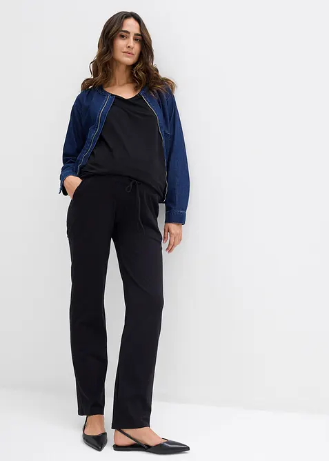 Pohodlné těhotenské kalhoty z organické bavlny, bonprix