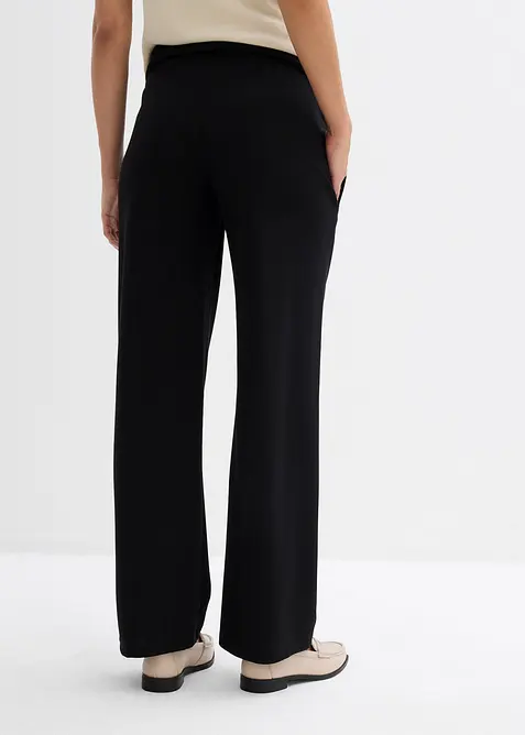 Těhotenské kalhoty s rovnými, širokými nohavicemi, z materiálu Punto di Roma, bonprix