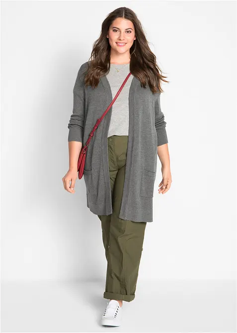 Dlouh&yacute; pleten&yacute; kab&aacute;tek, dlouh&yacute; ruk&aacute;v, bonprix