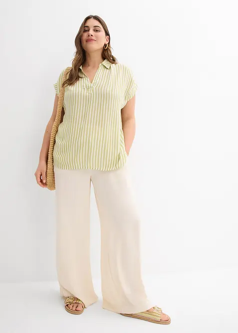 Halenka s kr&aacute;tk&yacute;m ruk&aacute;vem, ze spl&yacute;vav&eacute; visk&oacute;zy, bonprix