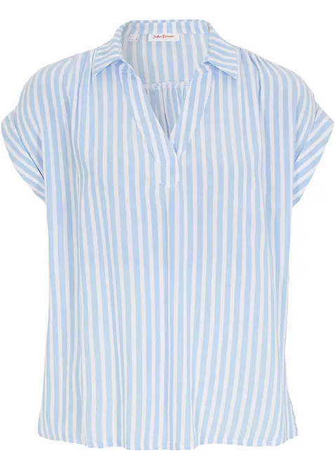 Halenka s krátkým rukávem, ze splývavé viskózy, bonprix