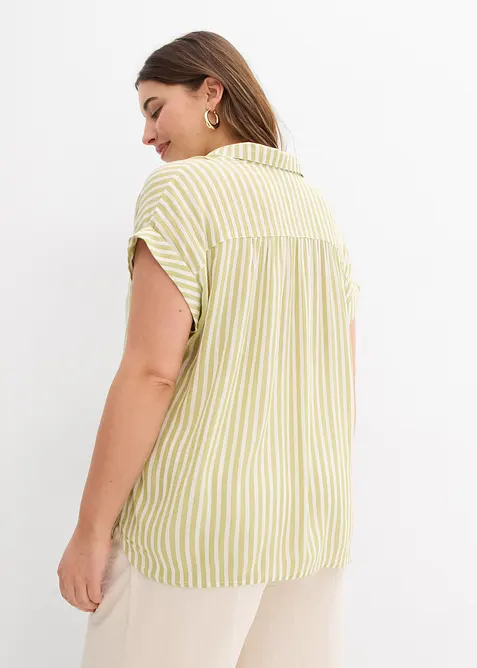 Halenka s kr&aacute;tk&yacute;m ruk&aacute;vem, ze spl&yacute;vav&eacute; visk&oacute;zy, bonprix