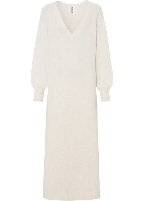 Oversize pletené šaty v délce midi, bonprix