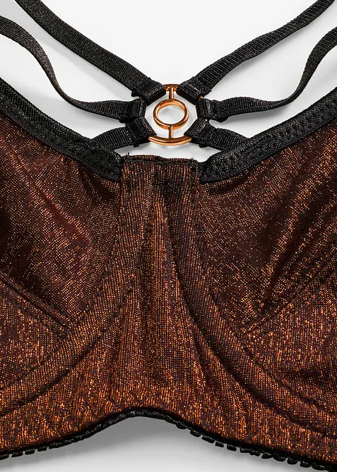 Zmenšovací podprsenka z třpytivého materiálu, bonprix