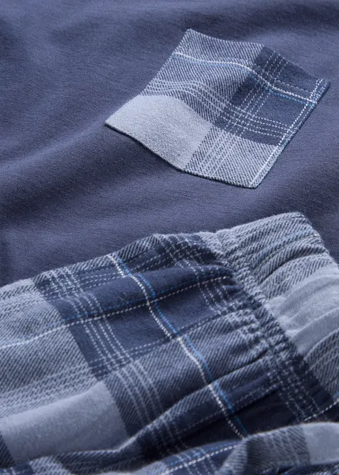 P&aacute;nsk&eacute; pyžamo s flanelov&yacute;mi kalhotami, z měkk&eacute; bavlny, bonprix