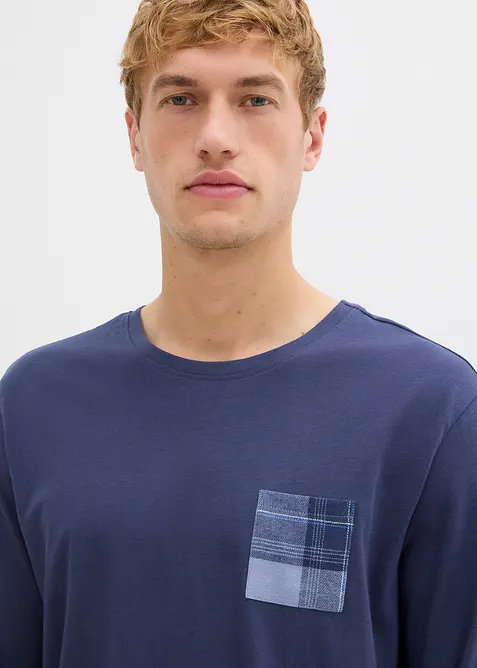 P&aacute;nsk&eacute; pyžamo s flanelov&yacute;mi kalhotami, z měkk&eacute; bavlny, bonprix