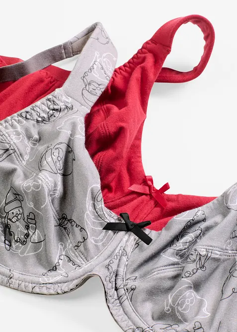 Podprsenka s kosticemi a organickou bavlnou (2 ks v balení), bonprix