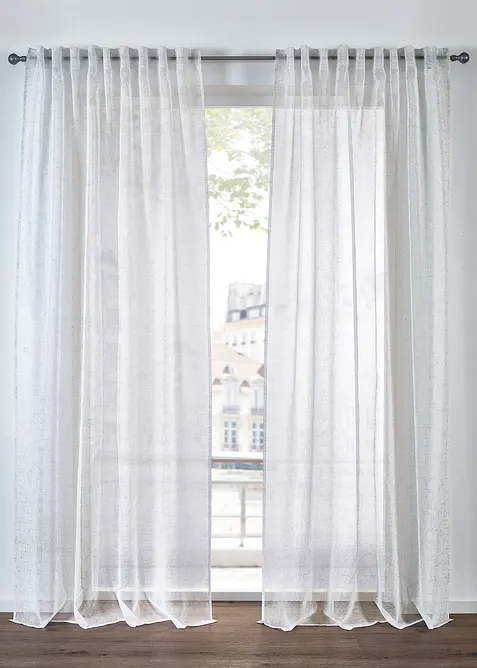 Záclona s lesklým efektem (1 ks v balení), bonprix