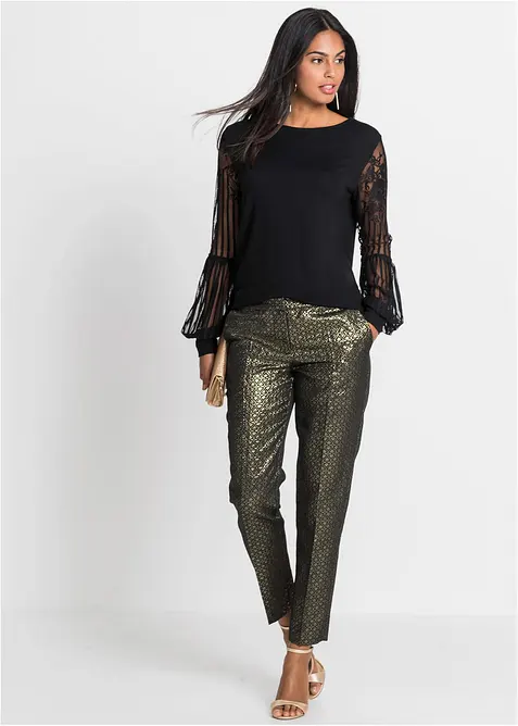 Tričko s dlouhým rukávem, z viskózové směsi, bonprix