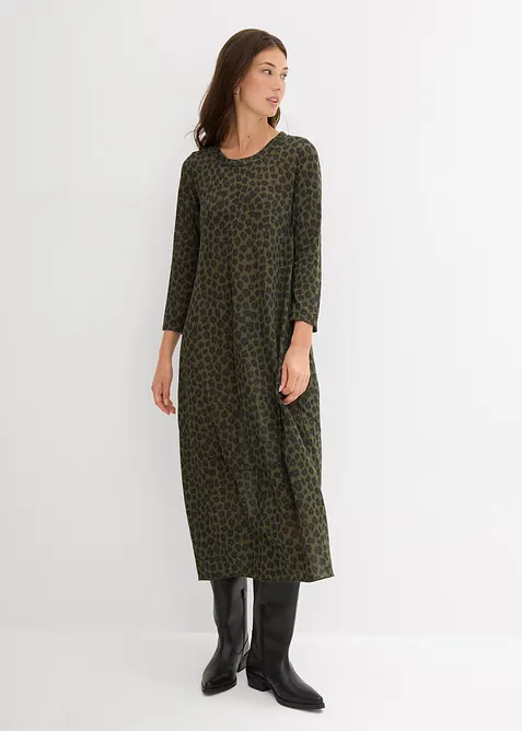 Úpletové midi šaty, bonprix