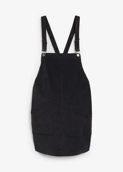 Těhotenské šaty z bavlněného manšestru se strečem, s laclem, bonprix