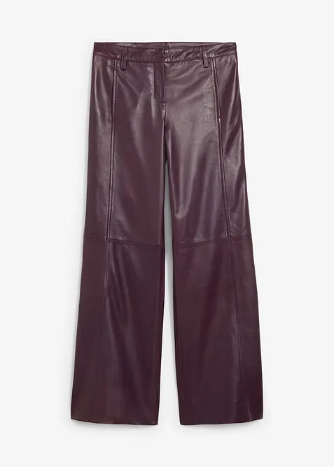 Kalhoty Marlene z kůže nappa, bonprix
