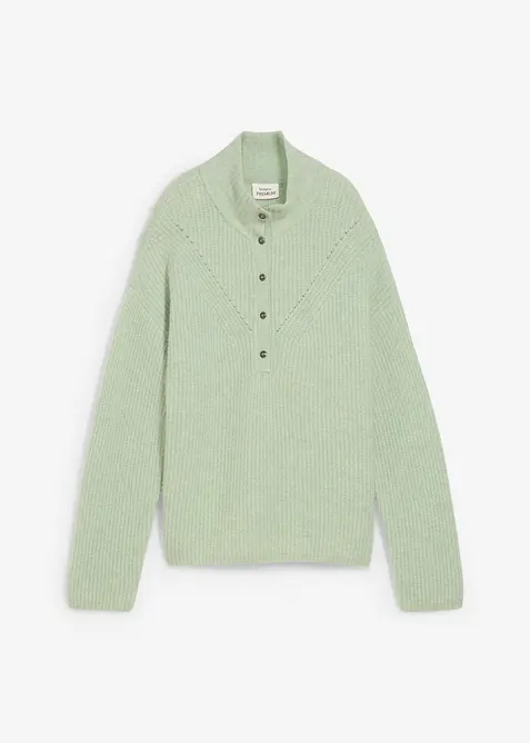 Oversize vlněný svetr s alpakou, bonprix