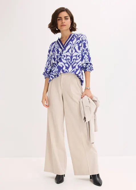 Tuniková halenka ze splývavé viskózy, bonprix