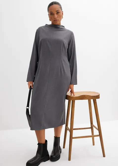 Midi šaty z viskózové směsi, bonprix