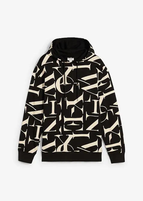 Mikina s kapucí, z organické bavlny, Loose Fit, bonprix