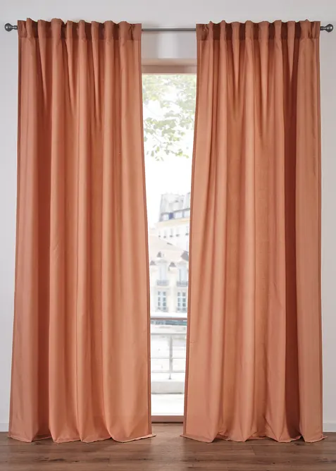 Záclona z recyklovaného materiálu (2 ks v balení), bonprix