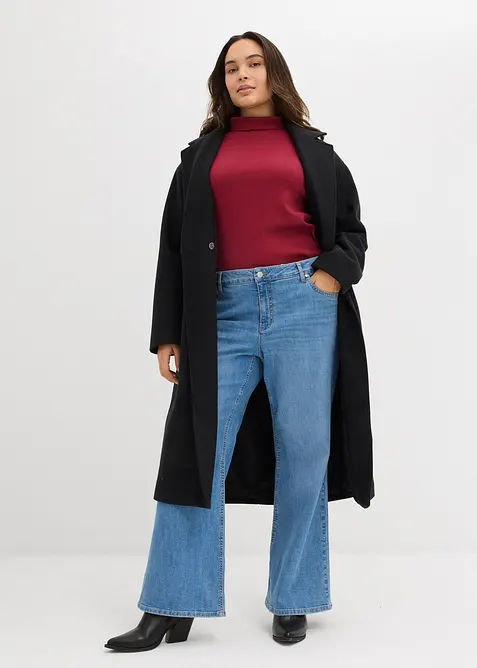 Triko s rol&aacute;kem, z čist&eacute; bavlny, bonprix