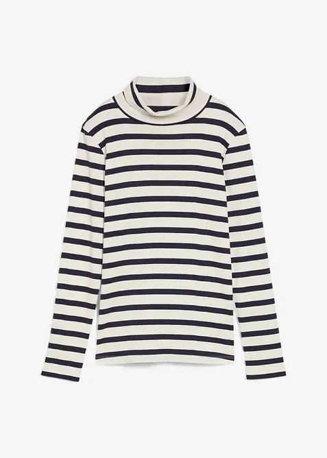 Triko s rolákem, z čisté bavlny, bonprix