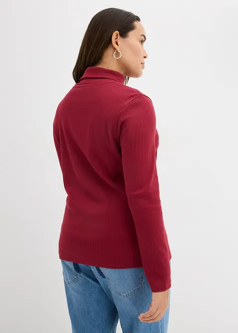 Triko s rol&aacute;kem, z čist&eacute; bavlny, bonprix