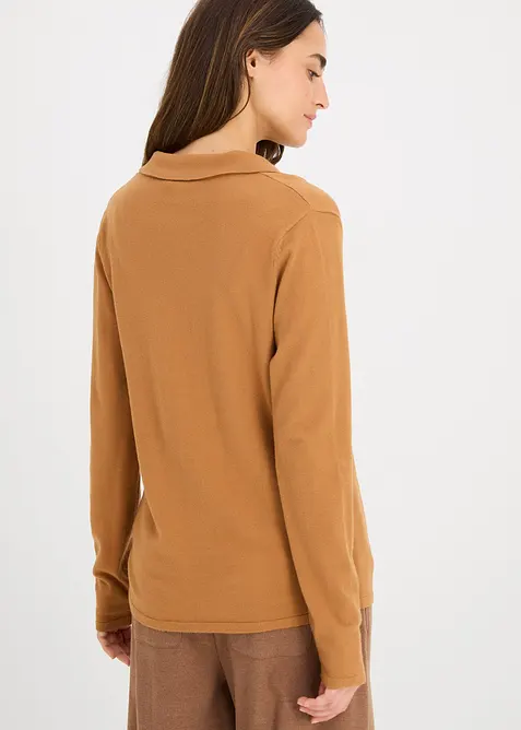 Triko polo z jemné viskózy, bonprix