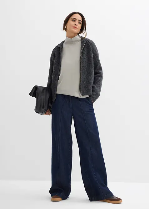 Mikina se stojáčkem, z materiálu scuba, bonprix