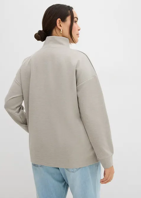 Mikina se stojáčkem, z materiálu scuba, bonprix