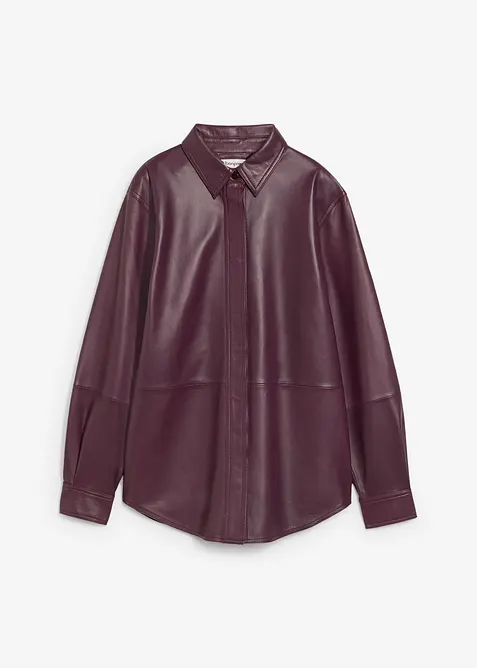 Kožená košile z jehnětiny nappa, bonprix