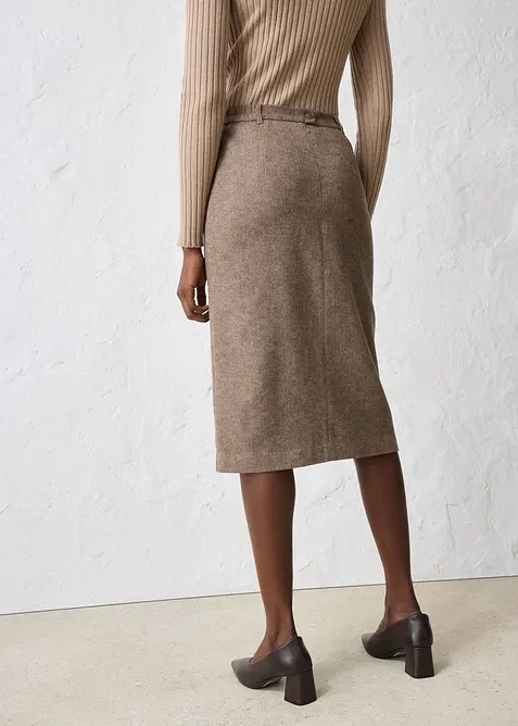 Pouzdrová sukně s vlnou, bonprix