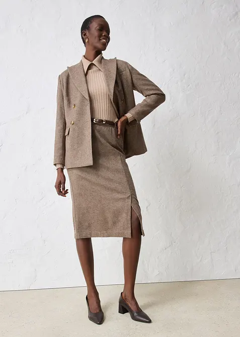 Pouzdrová sukně s vlnou, bonprix