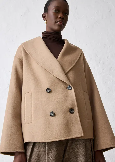 Oversize kab&aacute;tek z měkk&eacute; vlněn&eacute; směsi, bonprix