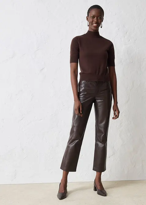 Svetr s rolákovým límcem z měkké vlněné směsi, bonprix